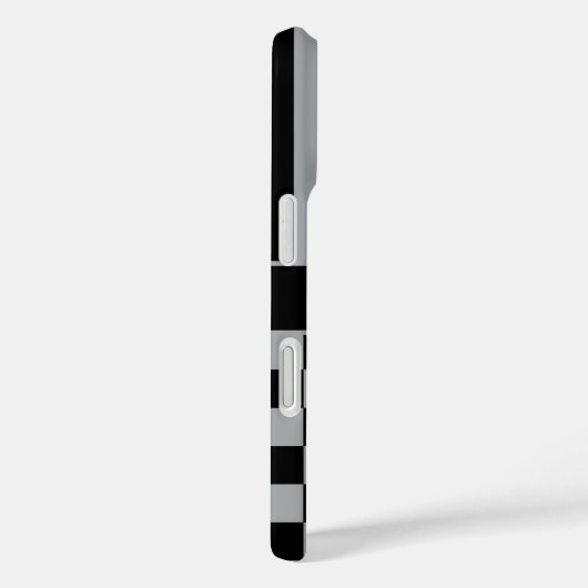 Black and Gray Checkered Striped Personalized Case-Mate iPhoneケース (裏面 / 右)