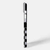 Black and Gray Checkered Striped Personalized Case-Mate iPhoneケース (裏面 / 左)