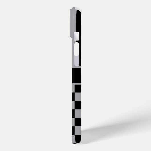 Black and Gray Checkered Striped Personalized Case-Mate iPhoneケース (裏面 / 左)