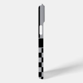 Black and Gray Checkered Striped Personalized Case-Mate iPhoneケース (裏面 / 右)