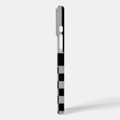 Black and Gray Checkered Striped Personalized Case-Mate iPhoneケース (裏面 / 左)