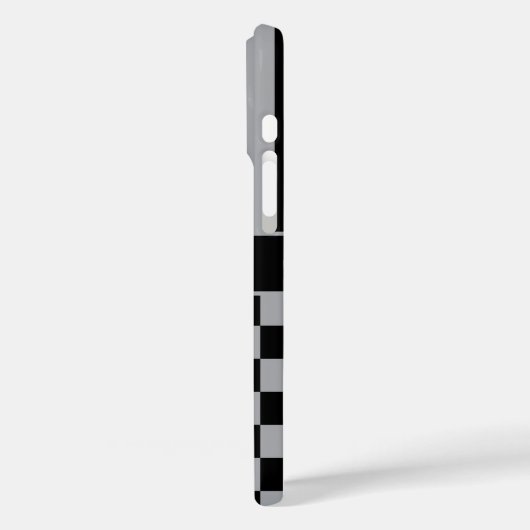 Black and Gray Checkered Striped Personalized Case-Mate iPhoneケース (裏面 / 左)