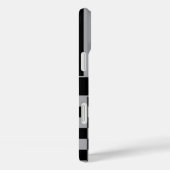 Black and Gray Checkered Striped Personalized Case-Mate iPhoneケース (裏面 / 右)