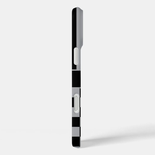 Black and Gray Checkered Striped Personalized Case-Mate iPhoneケース (裏面 / 右)