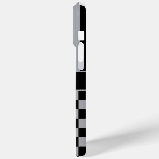 Black and Gray Checkered Striped Personalized Case-Mate iPhoneケース (裏面 / 左)