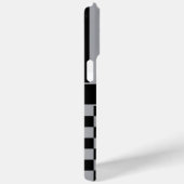 Black and Gray Checkered Striped Personalized Case-Mate iPhoneケース (裏面 / 右)