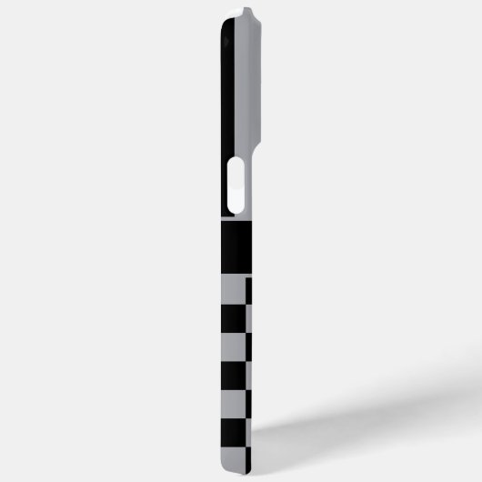 Black and Gray Checkered Striped Personalized Case-Mate iPhoneケース (裏面 / 右)