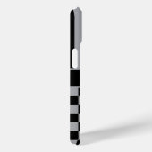 Black and Gray Checkered Striped Personalized Case-Mate iPhoneケース (裏面 / 右)