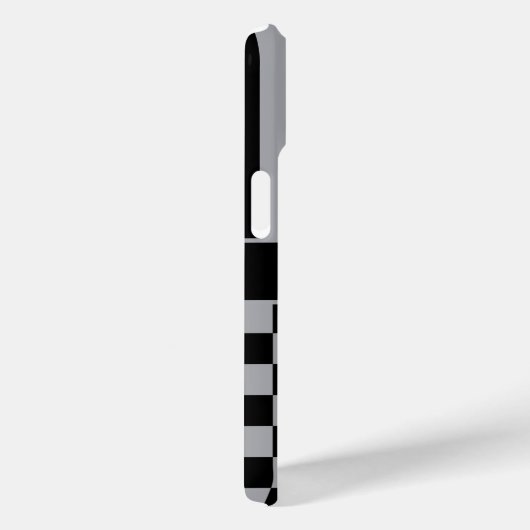 Black and Gray Checkered Striped Personalized Case-Mate iPhoneケース (裏面 / 右)