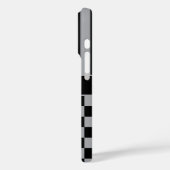 Black and Gray Checkered Striped Personalized Case-Mate iPhoneケース (裏面 / 左)