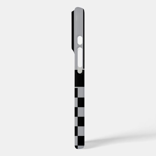 Black and Gray Checkered Striped Personalized Case-Mate iPhoneケース (裏面 / 左)