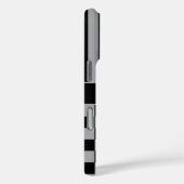 Black and Gray Checkered Striped Personalized Case-Mate iPhoneケース (裏面 / 右)