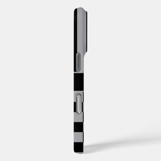 Black and Gray Checkered Striped Personalized Case-Mate iPhoneケース (裏面 / 右)