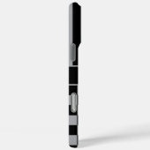 Black and Gray Checkered Striped Personalized Case-Mate iPhoneケース (裏面 / 右)