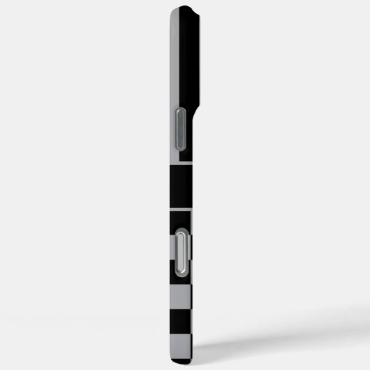 Black and Gray Checkered Striped Personalized Case-Mate iPhoneケース (裏面 / 右)