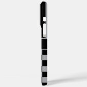 Black and Gray Checkered Striped Personalized Case-Mate iPhoneケース (裏面 / 左)