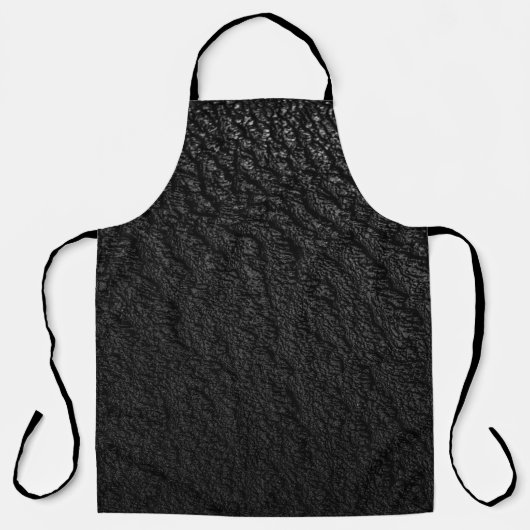 Black and gray floral textile エプロン (正面)