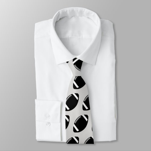 Black and Gray Football Neck Tie ネクタイ (タイ)