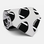 Black and Gray Football Neck Tie ネクタイ (ロール)