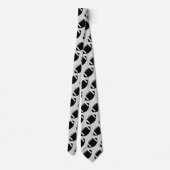 Black and Gray Football Neck Tie ネクタイ (裏面)