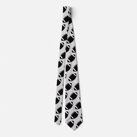 Black and Gray Football Neck Tie ネクタイ (裏面)