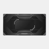 Black and Gray geometric gaming background デスクマット (正面)