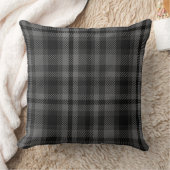 Black and Gray Plaid クッション (ブランケット)