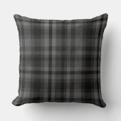 Black and Gray Plaid クッション (正面)