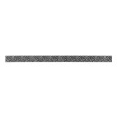 Black And Gray Retro Floral Art Seamless Pattern サテンリボン (正面)