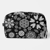 Black And Gray Retro Floral Art Seamless Pattern  ドップキット (正面)