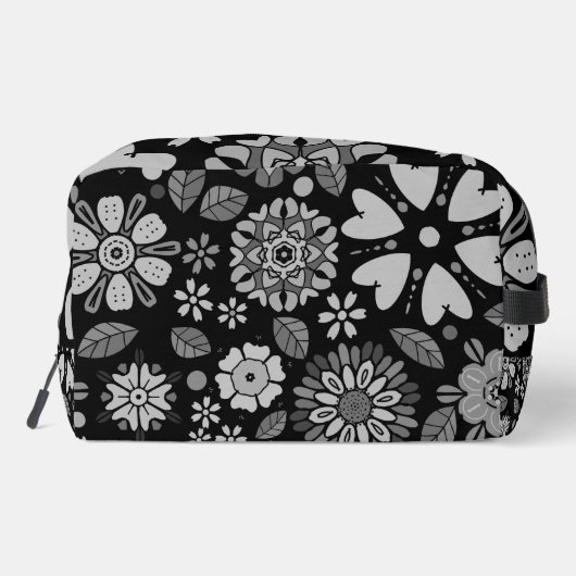 Black And Gray Retro Floral Art Seamless Pattern  ドップキット (裏面)