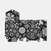 Black And Gray Retro Floral Art Seamless Pattern フェイバーボックス (折り畳みなし)