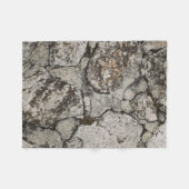Black and gray stone fragment フリースブランケット (正面(横))