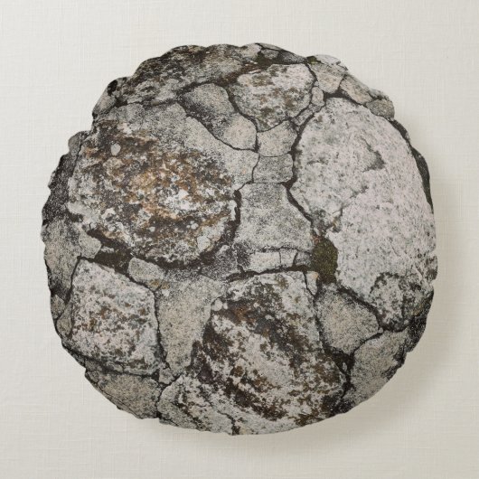 Black and gray stone fragment ラウンドクッション (正面)