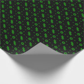 Black And Green Modern Mudcloth Wrapping Paper ラッピングペーパー (角)