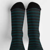 Black and green stripes with your initials ソックス (上部)