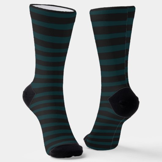 Black and green stripes with your initials ソックス (傾斜あり)