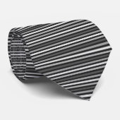 Black and Grey Color Stripes Necktie ネクタイ (ロール)