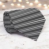 Black and Grey Color Stripes Necktie ネクタイ