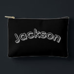 Black And Grey Jackson Name, アクセサリーポーチ<br><div class="desc">Pictured Is The Male Name Jackson In Black And Grey.</div>