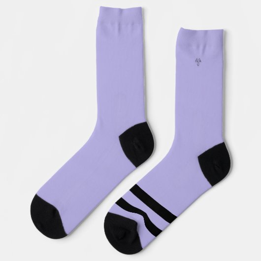 Black and Lavender Bat Crew Socks ソックス (左)