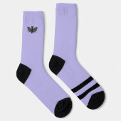 Black and Lavender Bat Crew Socks ソックス (右)