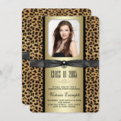 Black and Leopardの卒業発表 招待状 (正面/裏面)