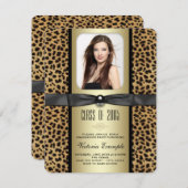 Black and Leopardの卒業発表 招待状 (正面/裏面)