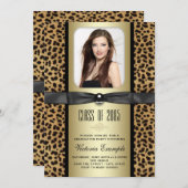 Black and Leopardの卒業発表 招待状 (正面/裏面)