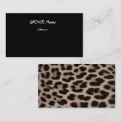 Black and Leopardの印刷フロント名刺 名刺 (正面/裏面)
