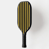 Black and Metallic Gold Striped Pickleball Paddle ピックルボールラケット (左)