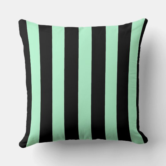 Black and Mint Green クッション (裏面)