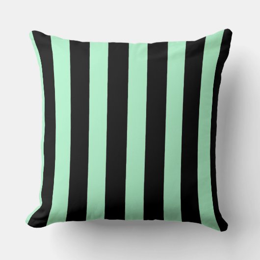 Black and Mint Green クッション (正面)