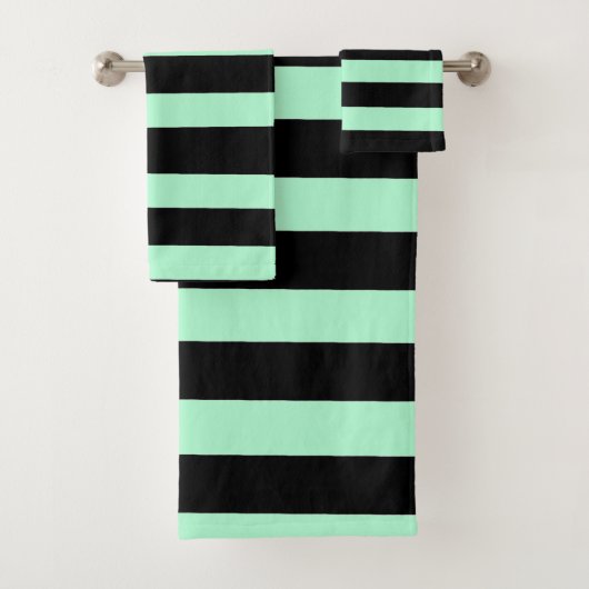 Black and Mint Green バスタオルセット (インサイチュ)
